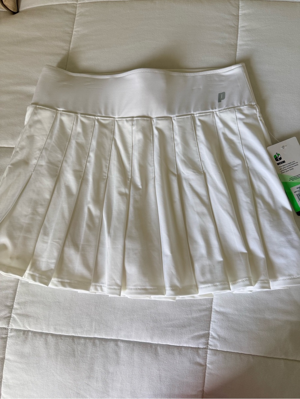 Prince White Pleated Tennis Skort Size S